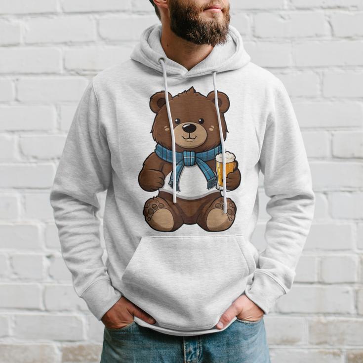 Teddy Bear Has A Beer In His Paws Men s Day Father s Day Hoodie Mazezy