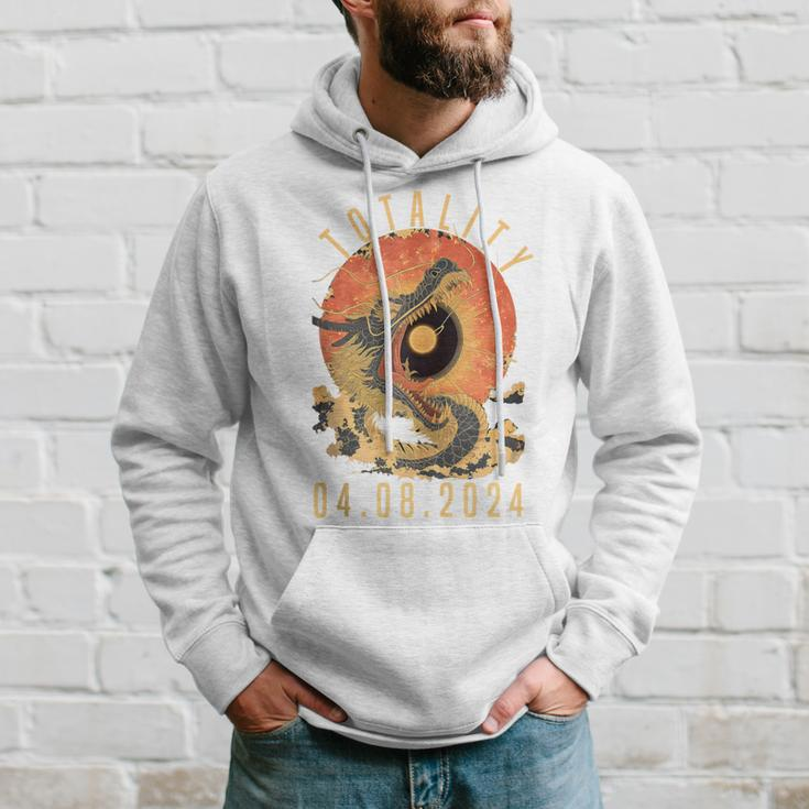 Totality 04082024 Dragon & Sun Solar Eclipse April 8 2024 Hoodie Gifts for Him