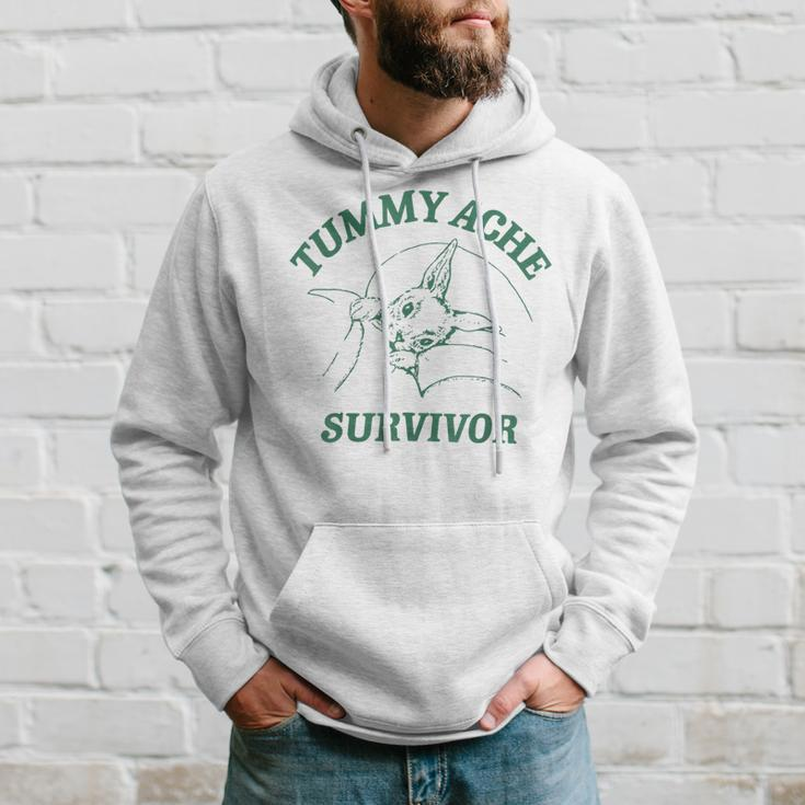 Tummy Ache Survivor Rabbit Meme Bunny Lover Hoodie Gifts for Him