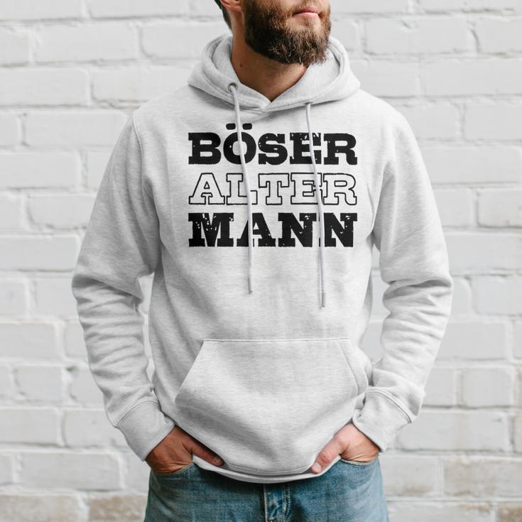 Weißes Hoodie für Herren, Böser Alter Mann Aufdruck, Lustiges Design Geschenke für Ihn