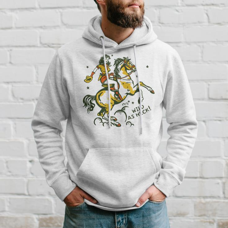 Wild As Heck Retro Vintage Western Rodeo Yeehaw Cowgirl Hoodie Gifts for Him