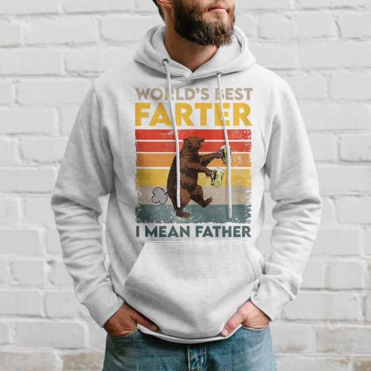 World's Best Farter I Mean Father Father's Day Bear Drinking Hoodie Gifts for Him
