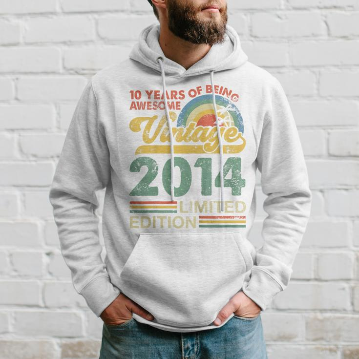 Youth 10Th Birthday Boy Born In 2014 10 Years Old Vintage Hoodie Gifts for Him