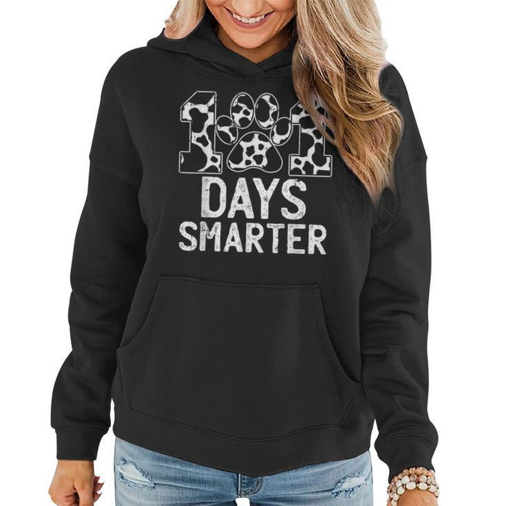 100 Days Of School Smarter Dalmatian Teacher Student Women Hoodie