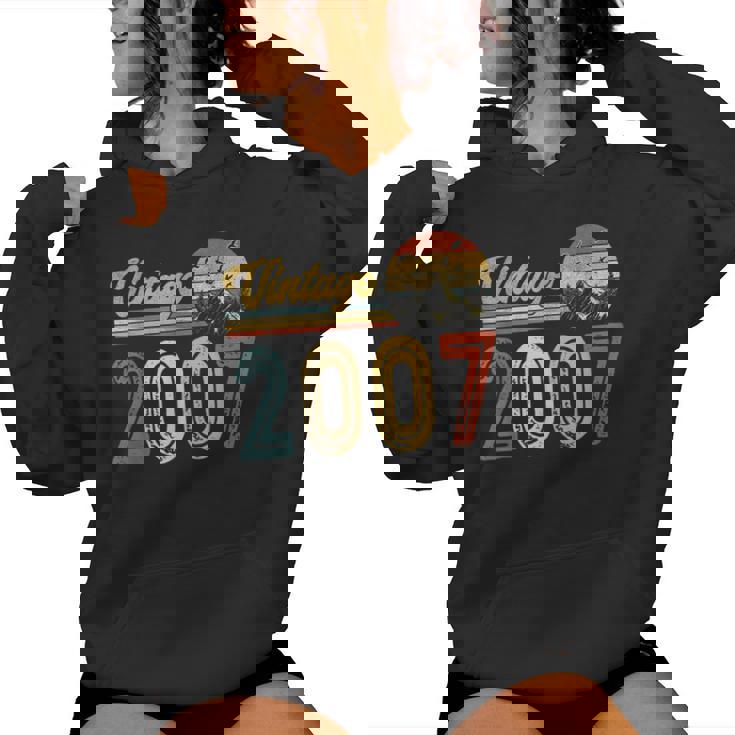17 Years Old Vintage 2007 17Th Birthday For Girl Boy Women Hoodie