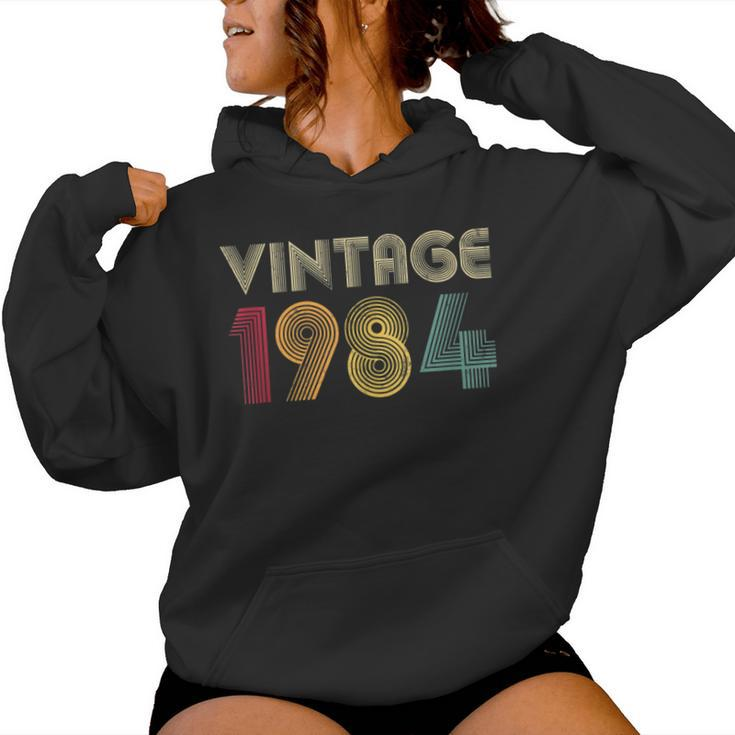1984 39Th Birthday Vintage Retro 39 Years Old Women Hoodie