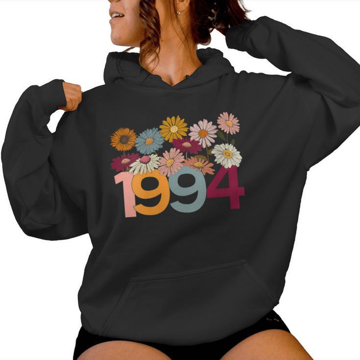 1994 Birth Year Vintage Wildflowers Daisy 29Th Birthday 1994 Women Hoodie