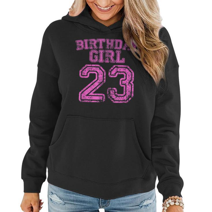 23Rd Birthday Sports Jersey T 23 Year Old Girl Pink Women Hoodie
