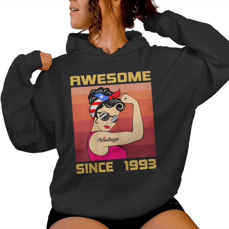 31 Years Old For Retro Vintage 1993 Awesome Since 1993 Women Hoodie