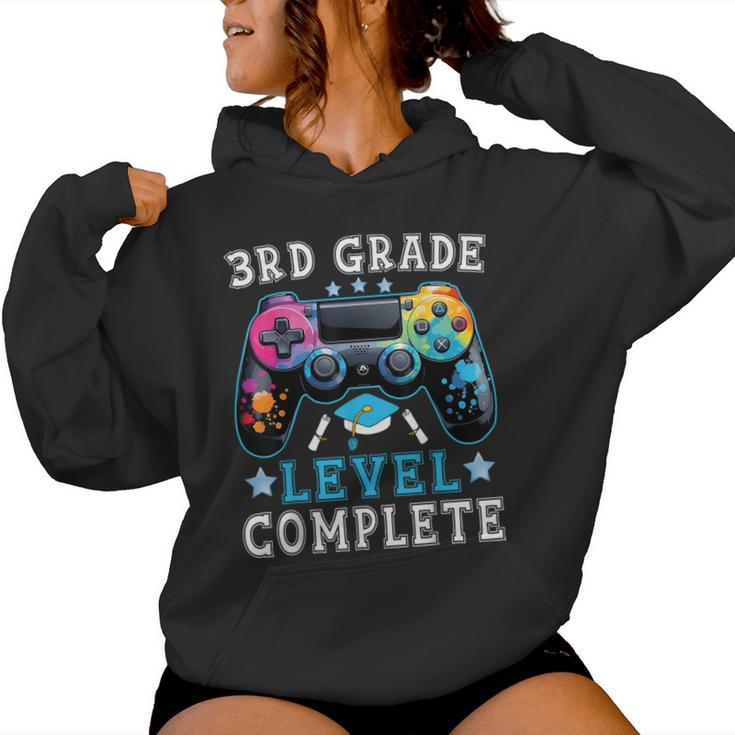 3Rd Grade Level Complete Last Day Of School Gamer Graduation Women Hoodie