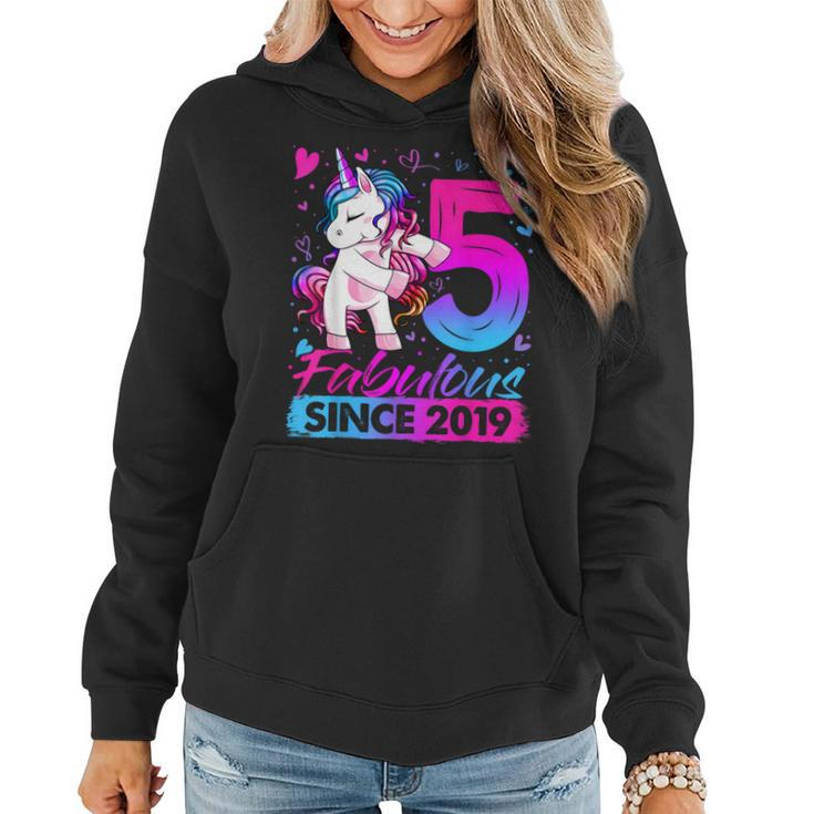 5 Years Old Flossing Unicorn 5Th Birthday Girl Party Women Hoodie