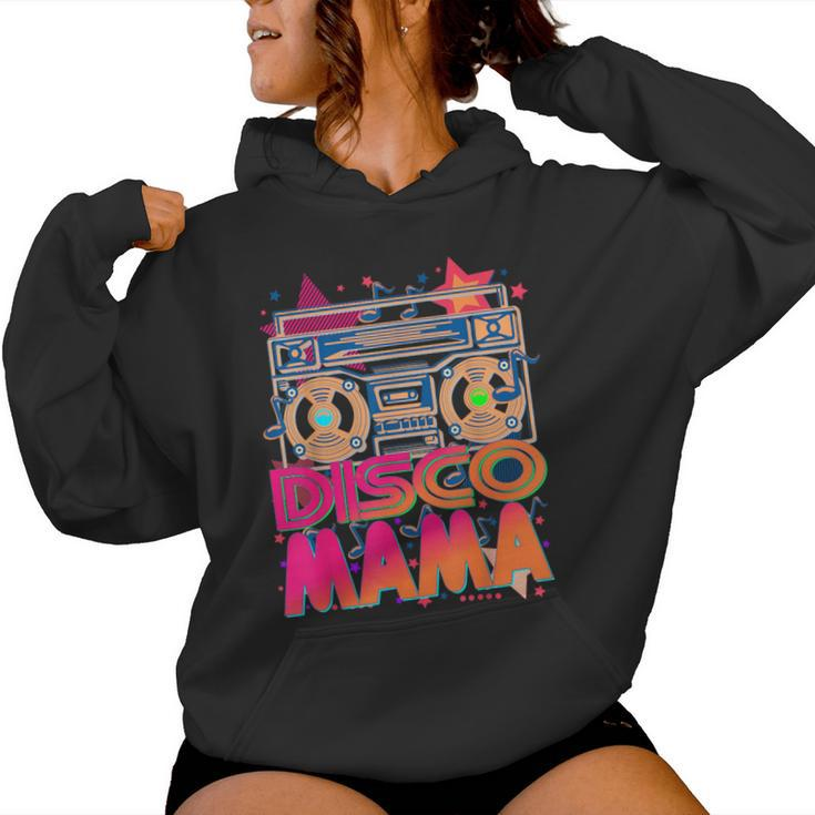 80S 90S Disco Mama Themed Vintage Retro Dancing Women Hoodie