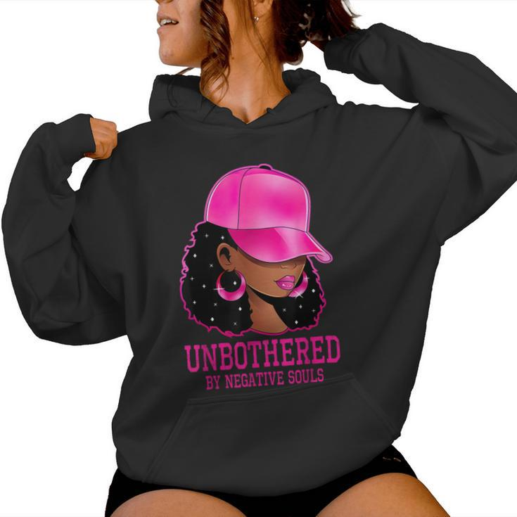 African American Afro Queen Sassy Black Woman Unbothered Women Hoodie