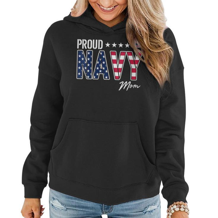 American Flag Proud Navy Mom Women Hoodie