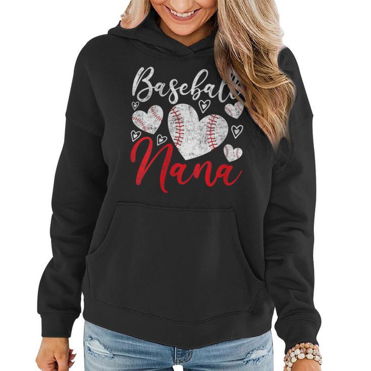 American Game Retired Baseball Nana Grandmother Baseball Women Hoodie