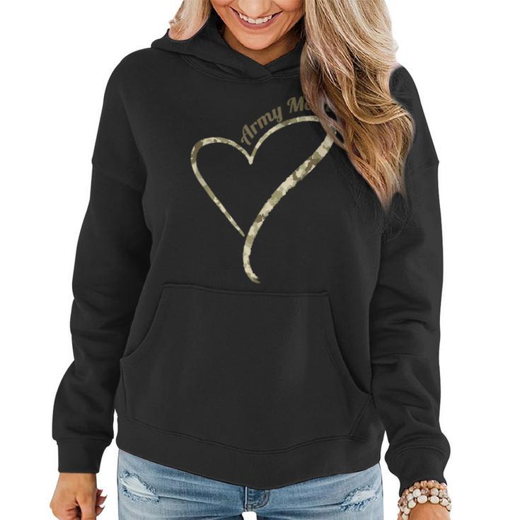 Army Mom Proud Military Mother Camouflage Heart Women Hoodie