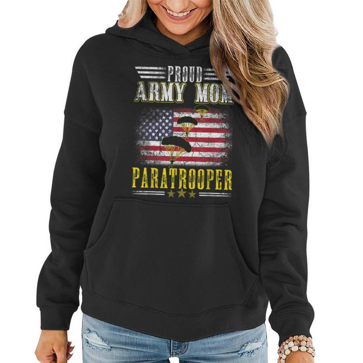 Army Paratrooper Proud Mom Airborne Usa Soldier Women Hoodie