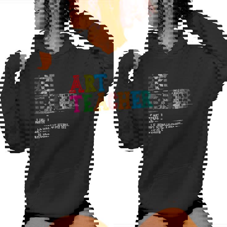 Art Teacher Definition Sudadera con capucha para mujer