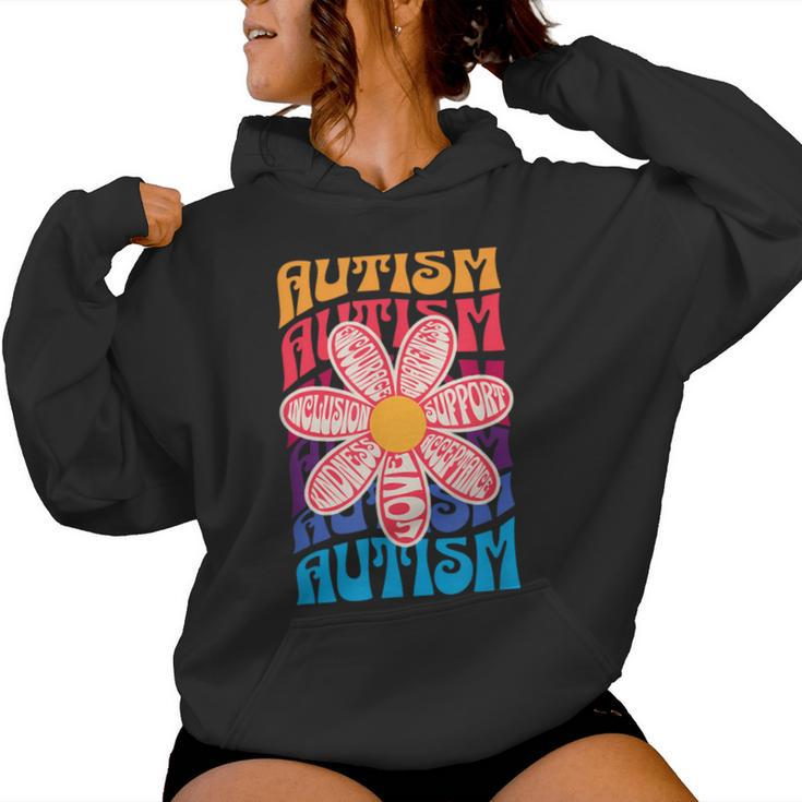 Autism Awareness Flower Acceptance Inclusion Love Support Women Hoodie