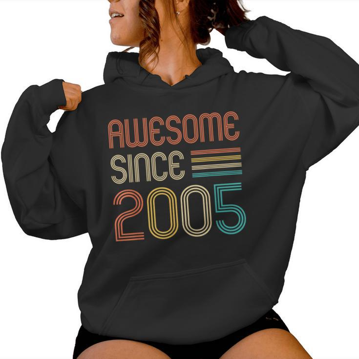 Awesome Since 2005 Retro And Vintage 2005 Birthday Women Hoodie