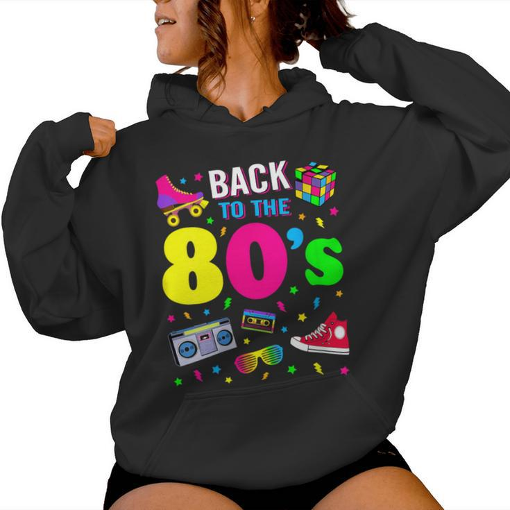 Back To 80'S 1980S Vintage Retro Eighties Costume Party Women Hoodie