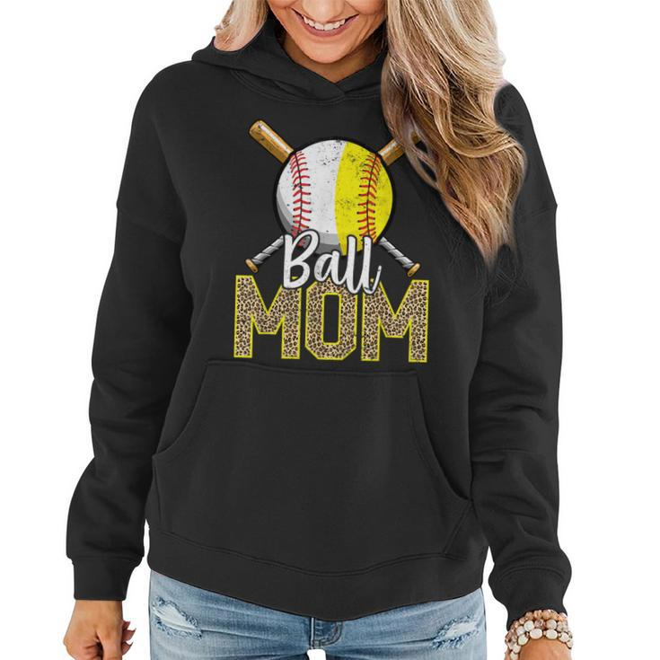Ball Mom Baseball Softball Mama Mother's Day 2023 Women Hoodie