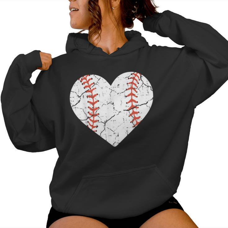 Baseball Heart Sports Player Coach Fan Girls Women Hoodie
