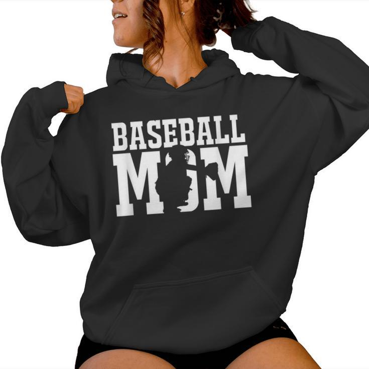 Baseball Mom Featuring Baseball Catcher Women Hoodie