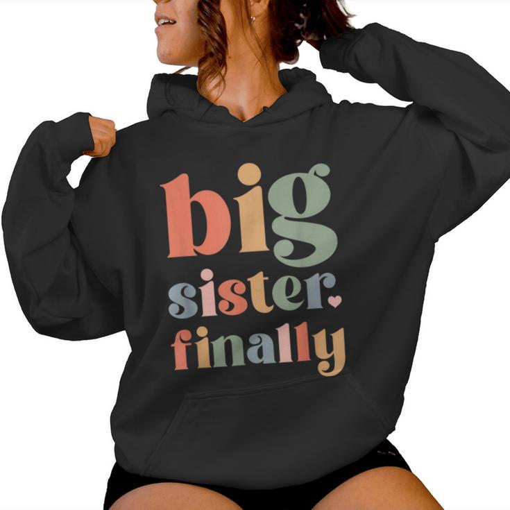 Big Sister To Be 2024 Finally Promoted To Big Sister 2024 Women Hoodie