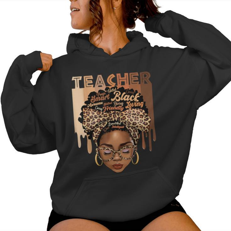 Black Teacher Magic Black History Month Afro Hair Melanin Women Hoodie
