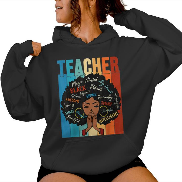 Black History Month Teacher For Girls Women Women Hoodie