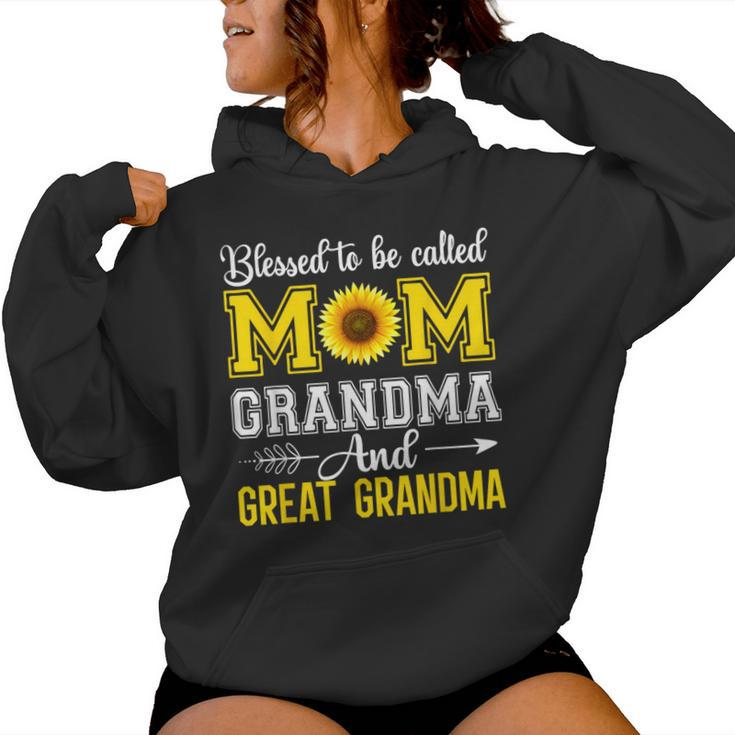 Blessed To Be Called Mom And Grandma Sunflower Women Hoodie