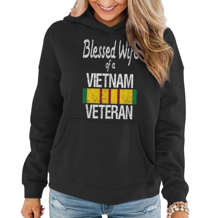 Blessed Wife Of A Vietnam Veteran Military Family Women Hoodie