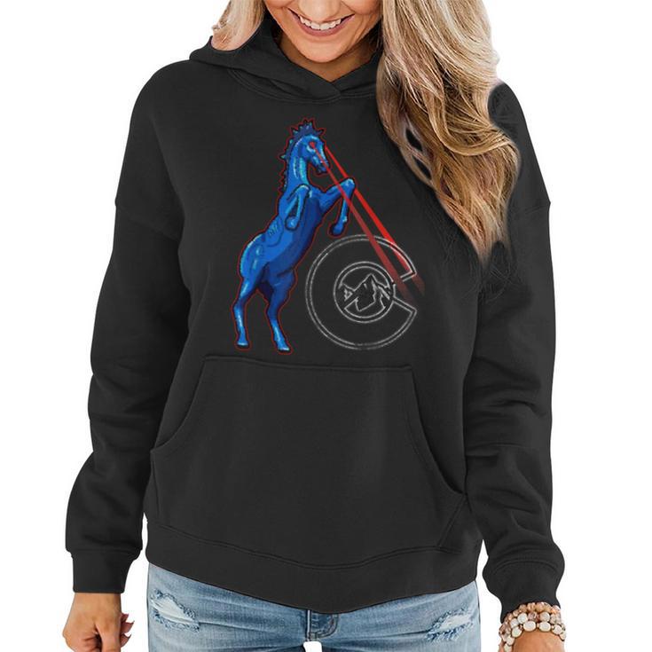 Blucifer Denver Airport Creepy Horse Women Hoodie