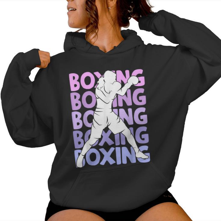 Boxeo Boxeador Chica Niña Sudadera con capucha para mujer