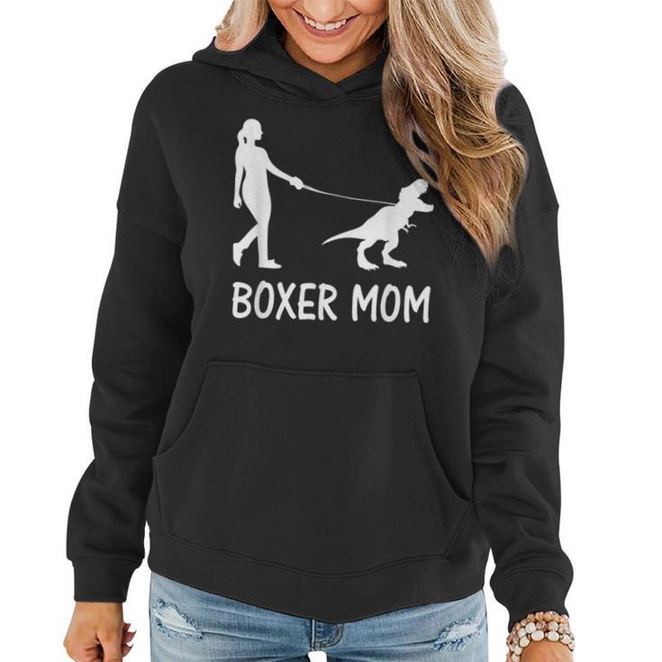 Boxer Mom Dog Boxer Mama Dinosaur Mother's Day Women Hoodie