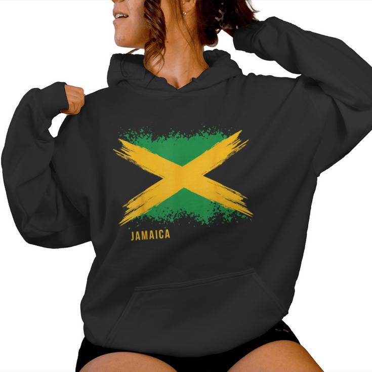 Boy Girl And Country Flag Of Jamaica Women Hoodie