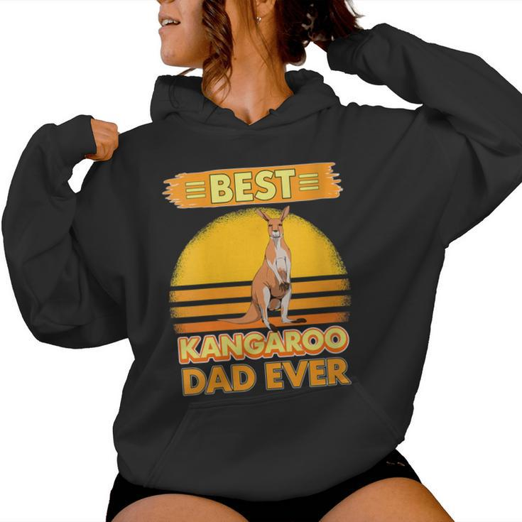 Boys Best Kangaroo Dad Ever Father's Day Kangaroo Women Hoodie