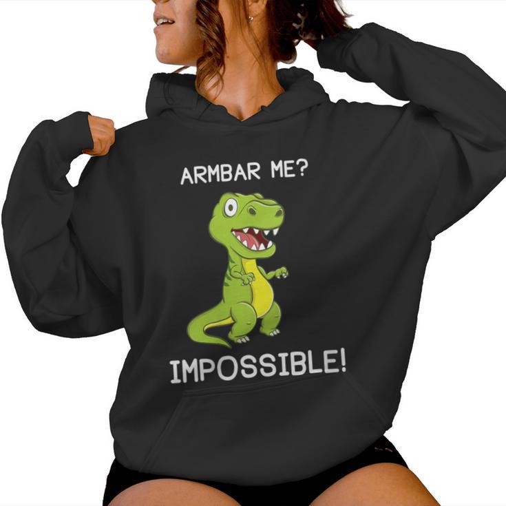 Brazilian Jiu-Jitsu Bjj Armbar T-Rex Dinosaur Women Hoodie