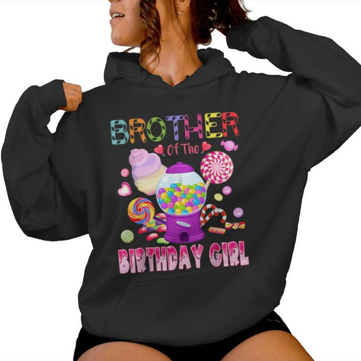 Brother Of The Birthday Girl Candyland Candy Birthday Women Hoodie