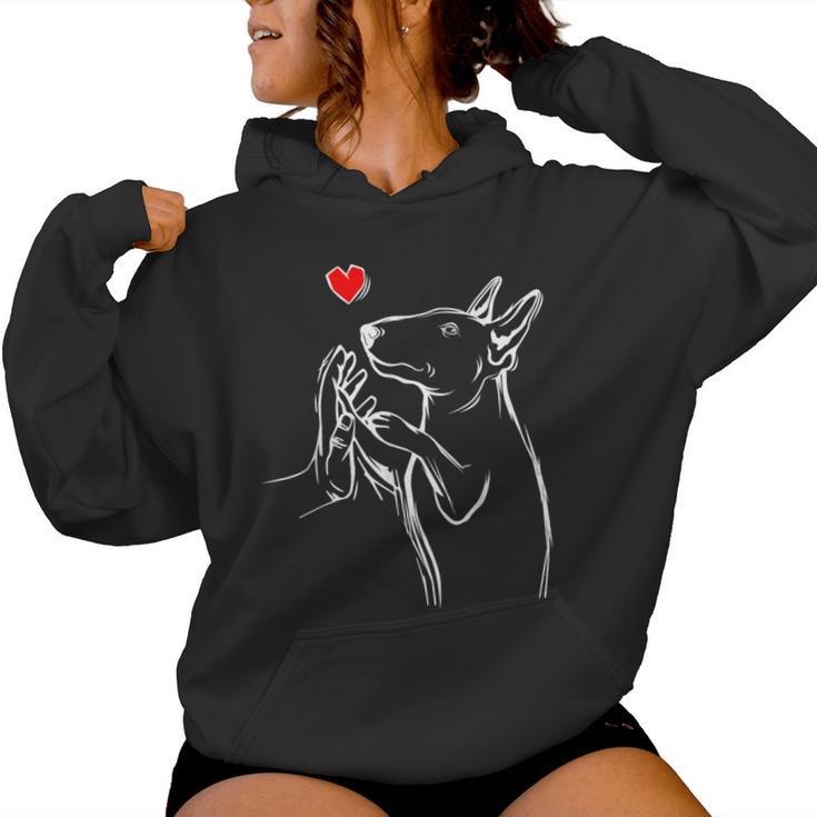 Bull Terrier Love Dogs Mum Female Dog Kapuzenpullover für Damen