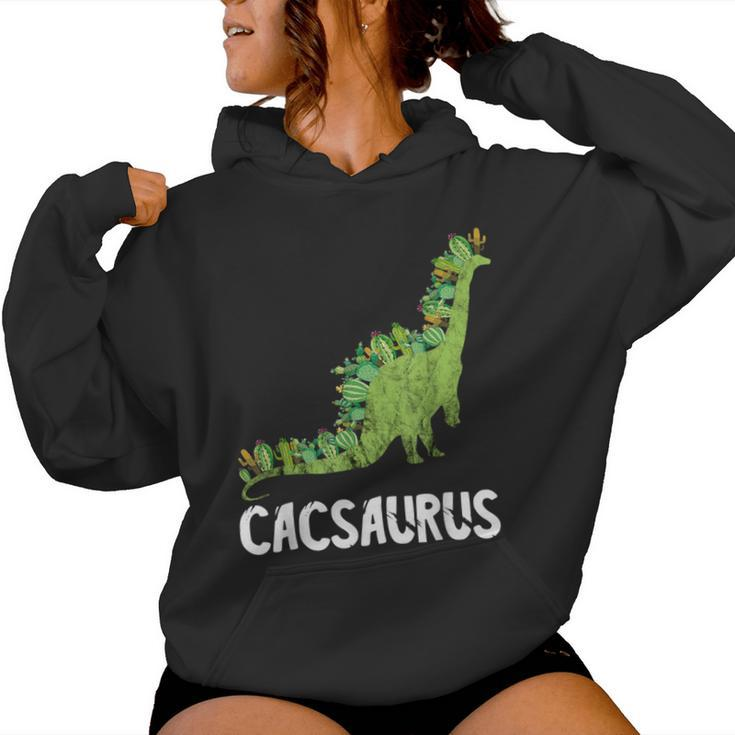 Cactus Dinosaurs Cacti Brachiosaurus Saguaro Herbivore Dino Women Hoodie