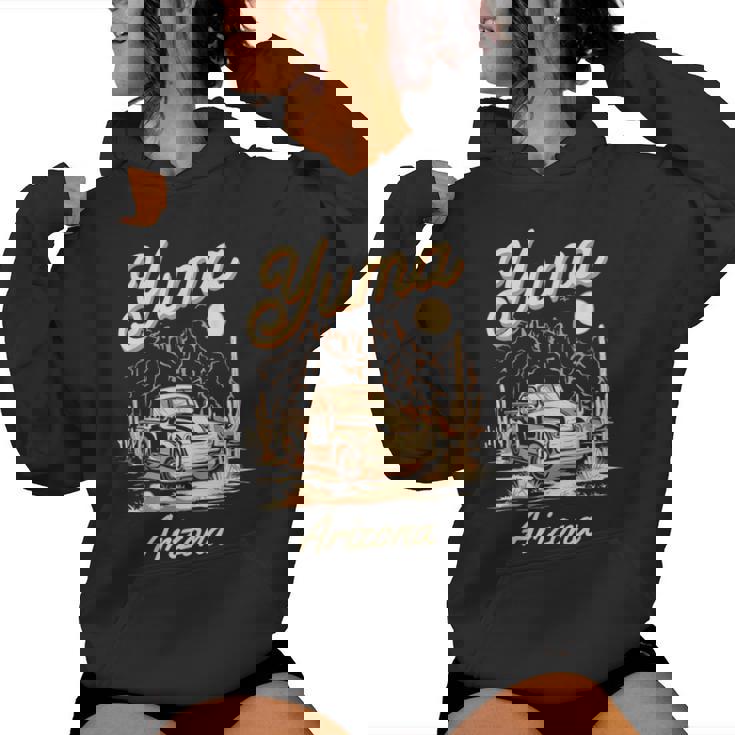 Camión Yuma Arizona Cactus Recuerdo Del Desierto Sudadera con capucha para mujer