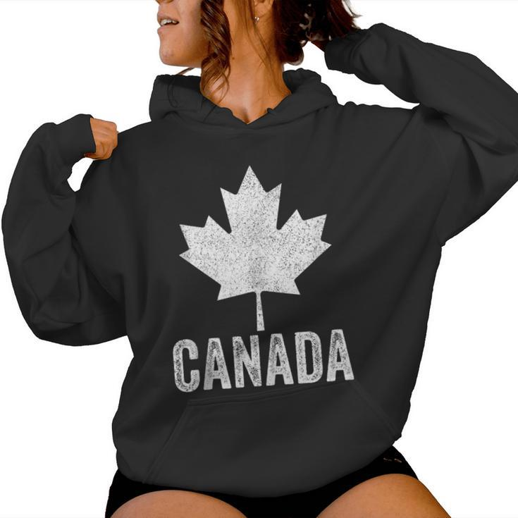 Canada Vintage Canadian Flag Leaf Maple Pride Women Women Hoodie