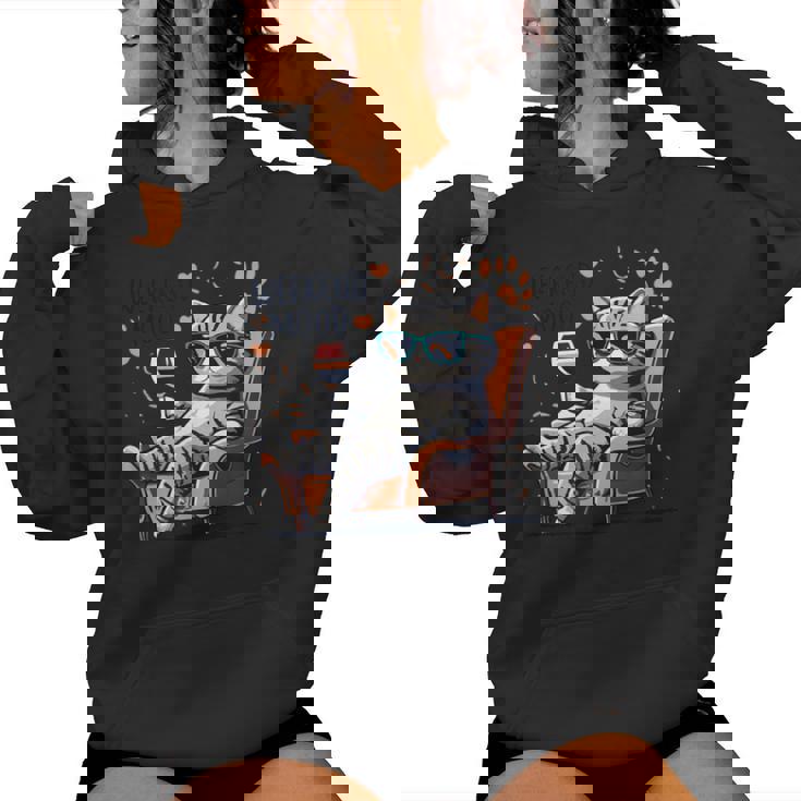 Naranja Espacio Cat Laser Eyes Rainbow Cat Sudadera con capucha