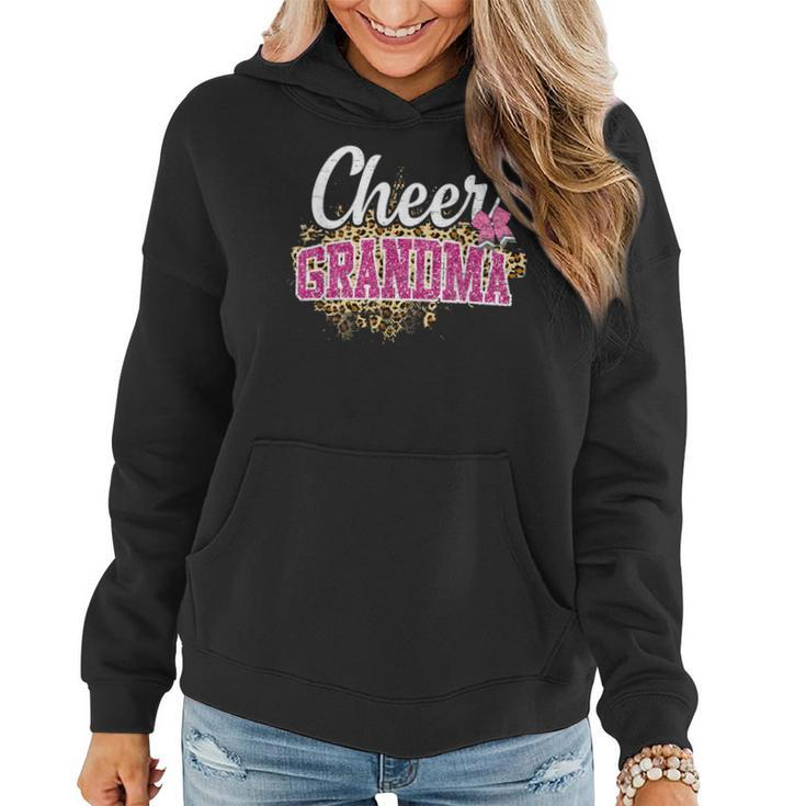 Cheer Grandma Leopard Cheerleading Grandma Women Hoodie