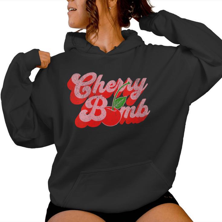 Cherry Bomb Retro 70S Vintage Style Cute Women Hoodie