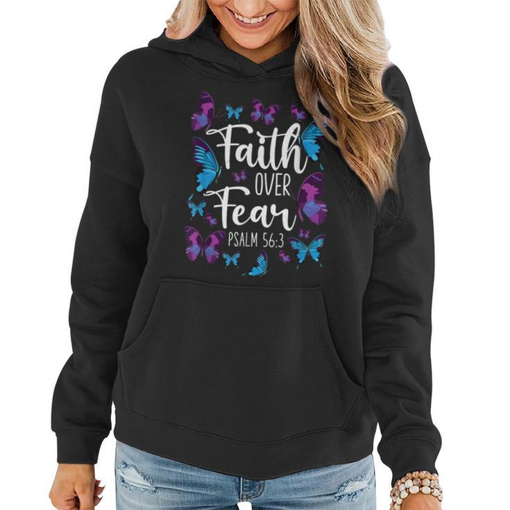 Christian Bible Verse Quote Butterfly Psalm 563 Women Hoodie
