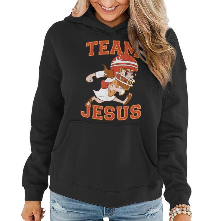 Christian Team Jesus Football Lover Faith Hope Christmas Women Hoodie