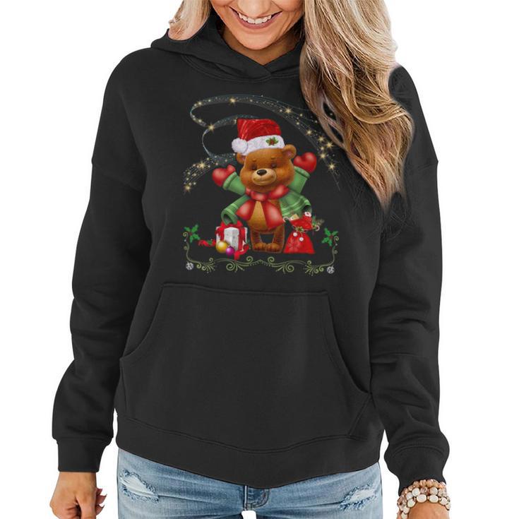 Christmas Teddy Bear Holiday Girls Boys And Women Women Hoodie